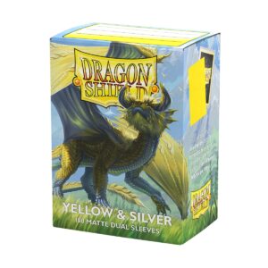Dragon Shield – Matte Dual Sleeves – Yellow & Silver (100)