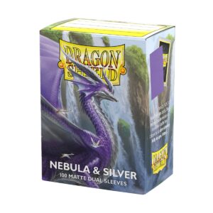 Dragon Shield – Matte Dual Sleeves – Nebula & Silver (100)